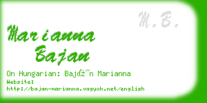 marianna bajan business card